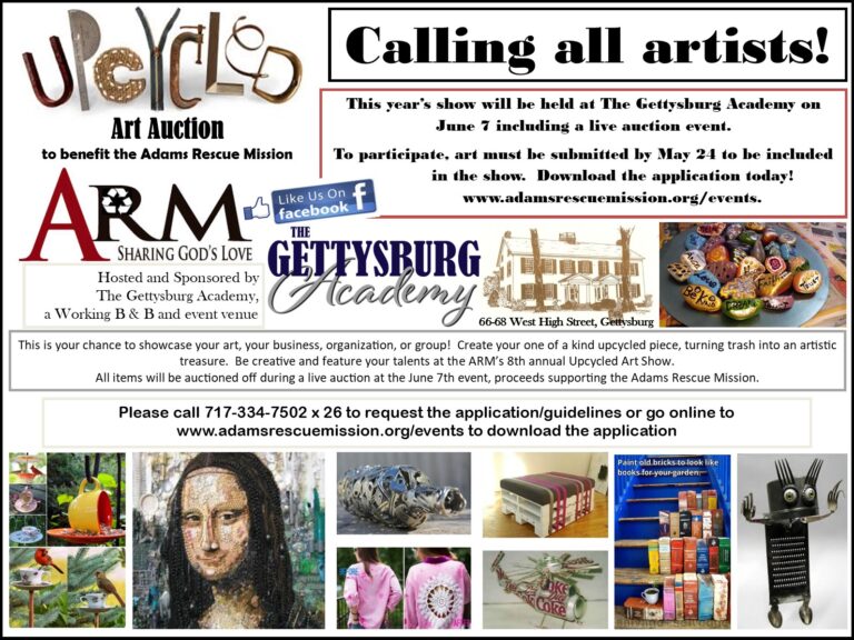 Adams Rescue Mission Upcycled Art Auction Fundraiser